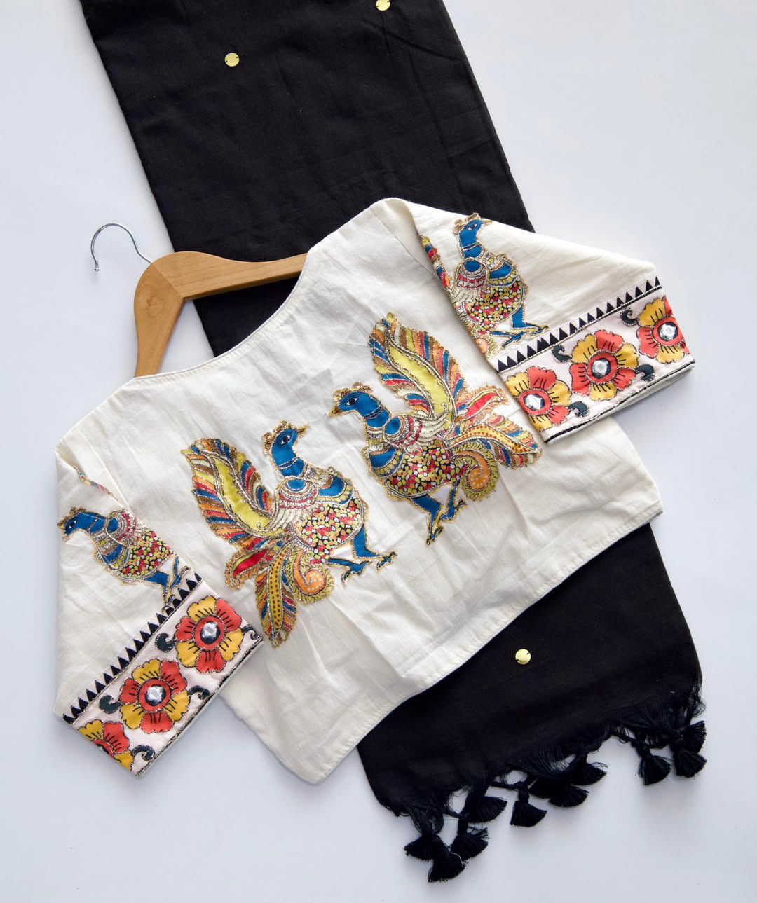 Khadi Cotton Saree with Designer Blouse with Handwork