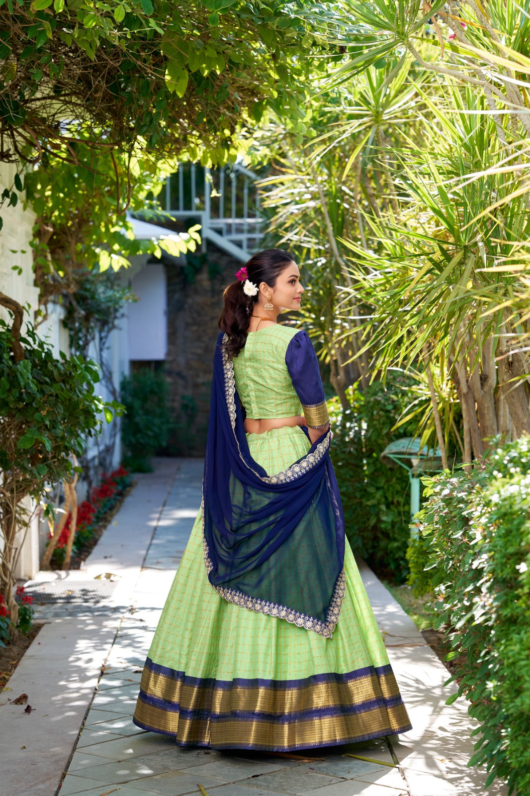 Ethnic Silk Lehenga Choli with Zari Work and Embroidered Dupatta