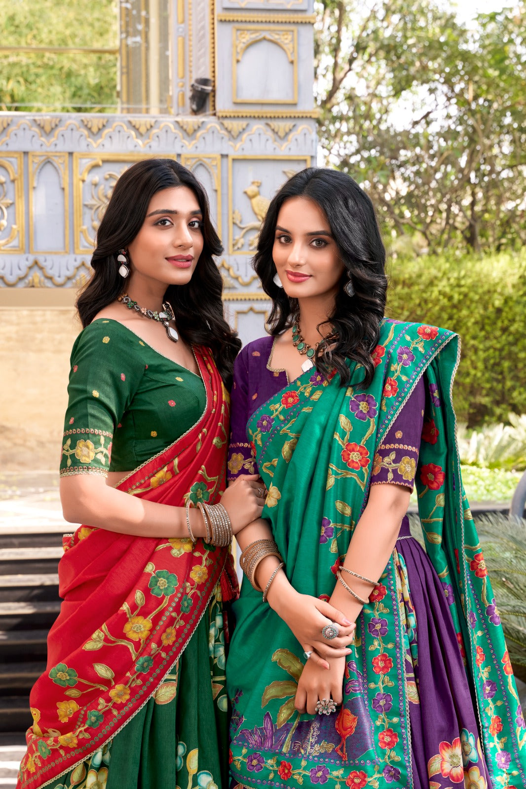 Designer Tasar Silk Lehenga Choli Set with Gotta Patti Dupatta