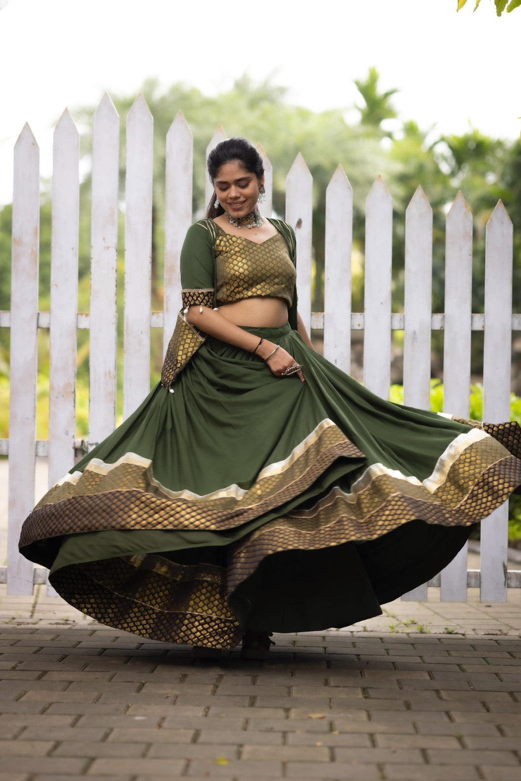 Rayon Cotton Lehenga Choli with Koti | Fully Stitched Party Wear Lehenga for Women