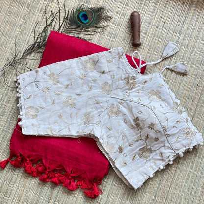 Khadi Cotton Saree with Heavy Khadi Cotton Blouse